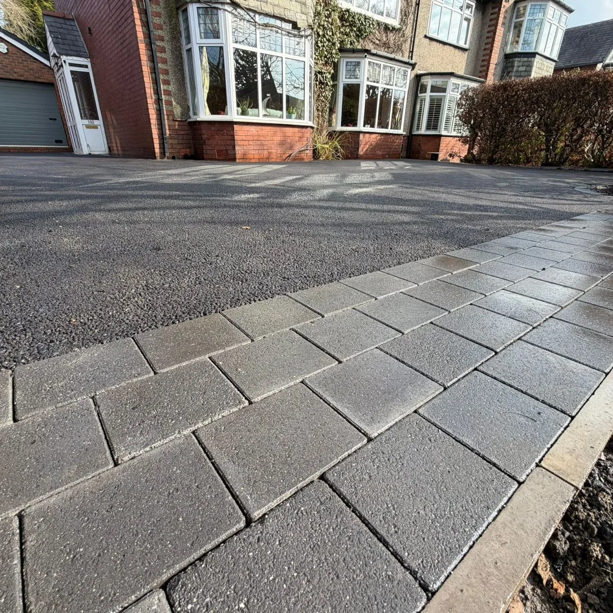 Block paved driveway