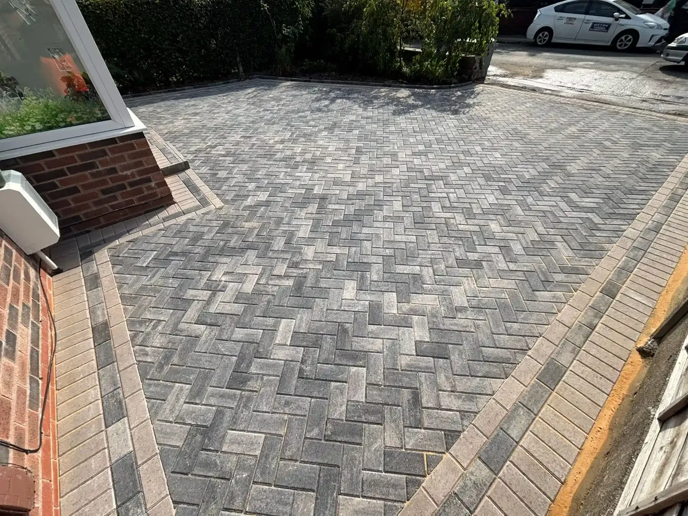 Block paved driveway