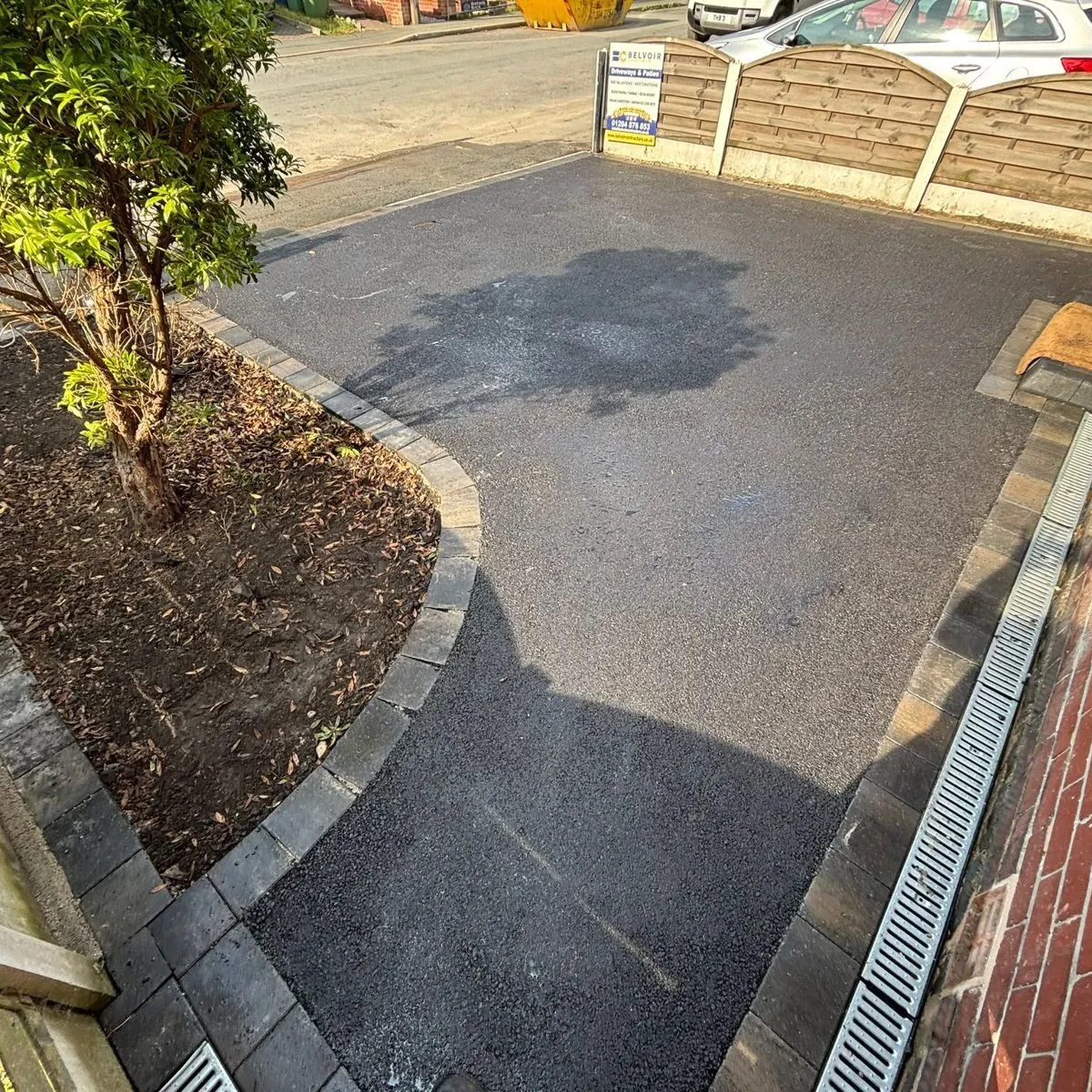 Tarmac driveway behind gates