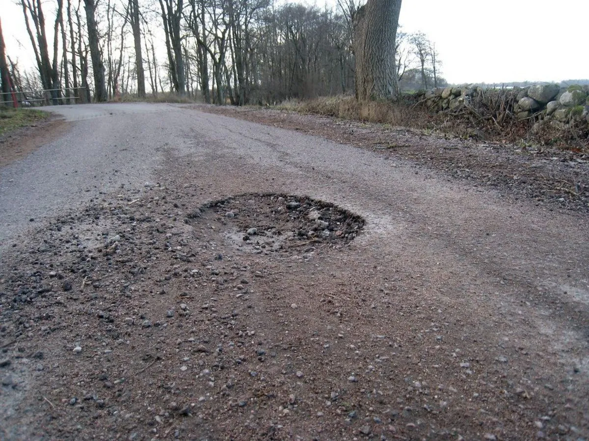 A completed pothole repairs project by THB Contractors