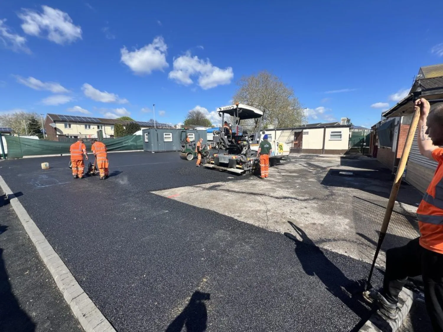 A completed tarmac surfacing project